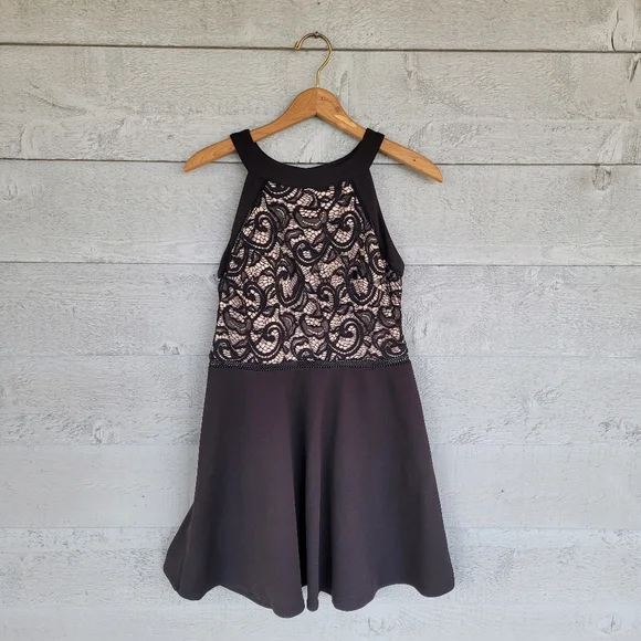 Amy Byer | Dresses | A Byer Fit And Flare Black Dress Size 9 Junior |  Poshmark